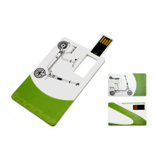 Forma de tarjeta de crédito de ABS forma USB Flash Drive con servicio gratuito de impresión de logotipos